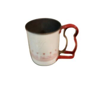 Vintage Androck Embossed Hand-i-Sift Jr Tin Flour Sifter Red Tulip Flower-USA